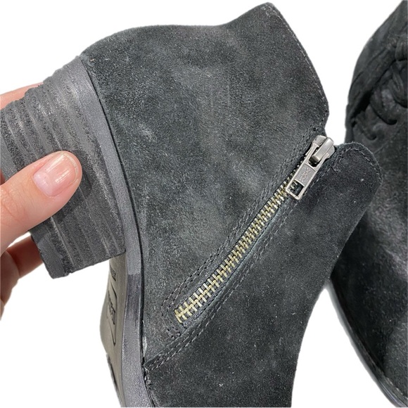 Born Black Suede Booties 8 Leather Ankle Bessie - Picture 12 of 12